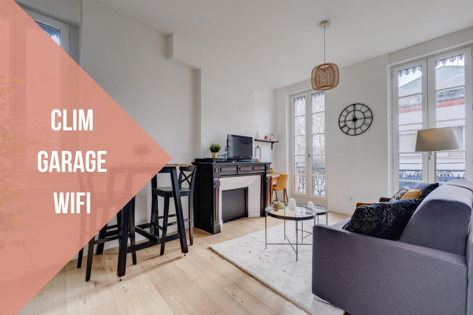 Studio Chic Et Lumineux, Garage, Wifi, Clim Toulouse Extérieur photo